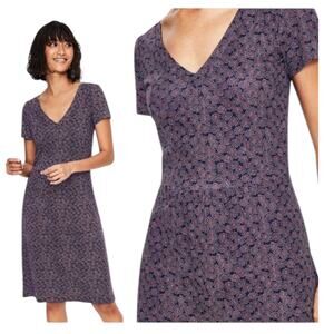 Boden Penelope jersey dress short-sleeve mid-length size 10 blue red